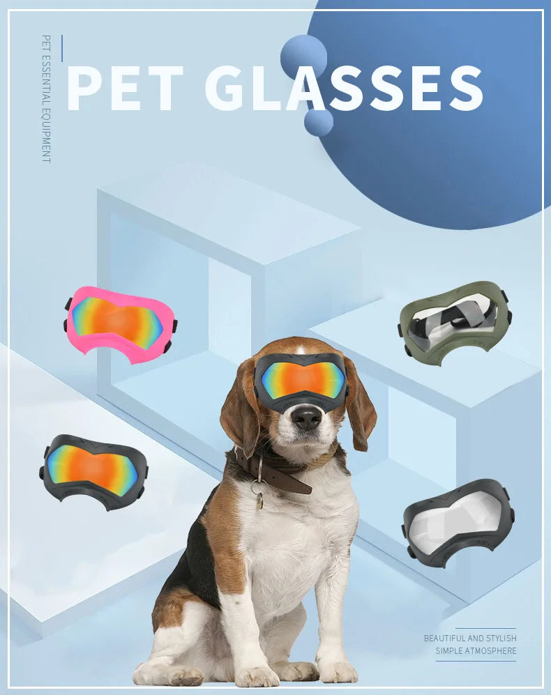 Large Dog Sunglasses – Adjustable Goggles for Medium & Large Dogs