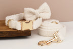 Wedding Handmade Knitted Personalized Dog Collar, Leash & Harness Set