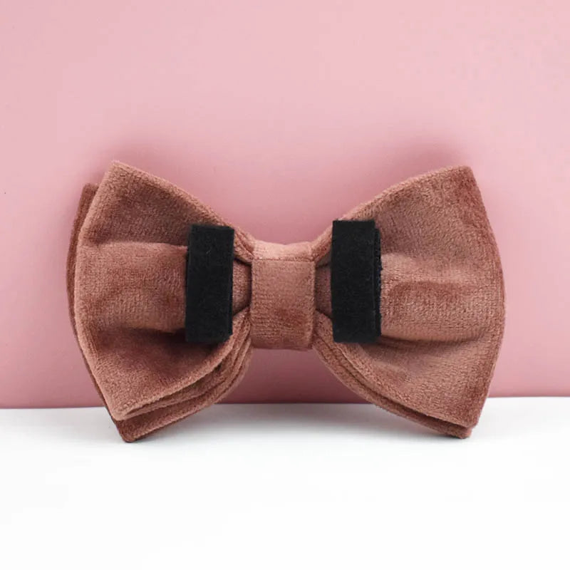 Pink Velvet Personalized Dog Collar, Leash & Harness Set