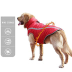 Waterproof Winter Dog Coat – Padded Fleece Jacket for Large Dogs