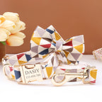 Personalized Dog Collar Bowtie Leash Set