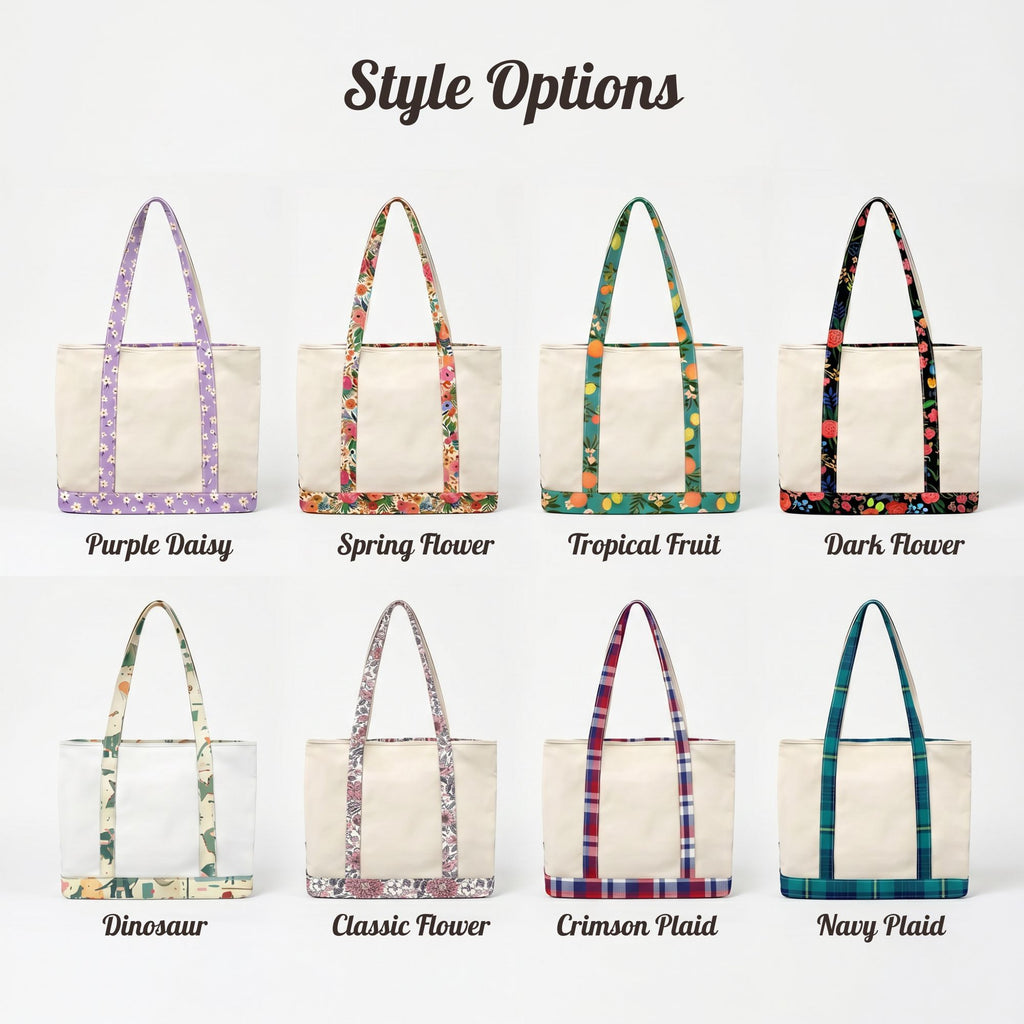 Embroidered Canvas Tote Bag