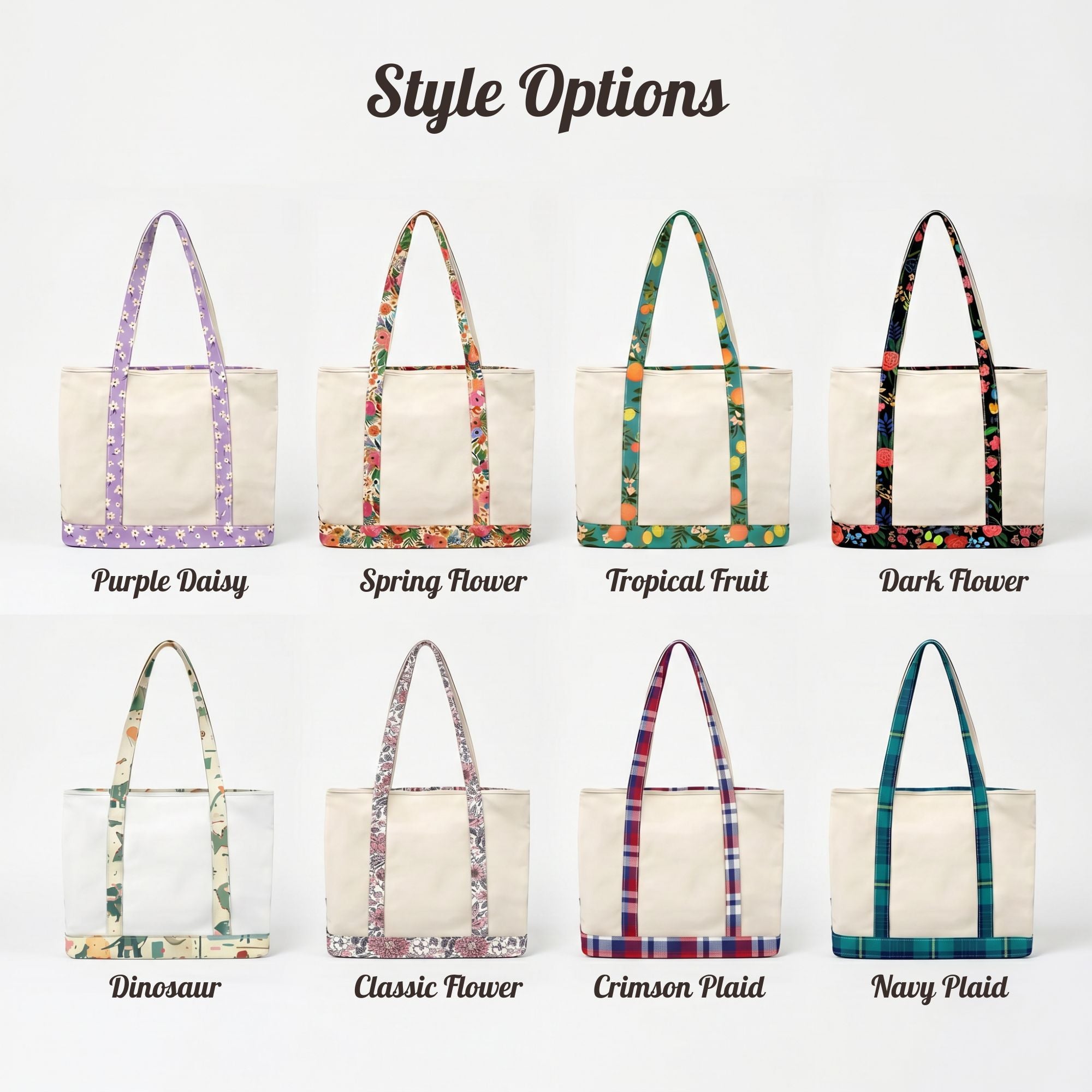 Embroidered Canvas Tote Bag