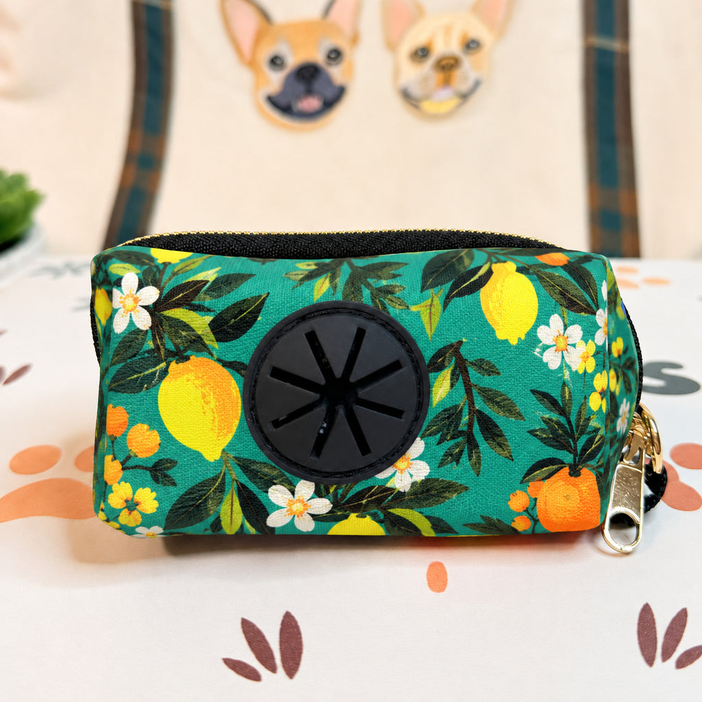 Designed Tropical Lemon Dog Harness Set