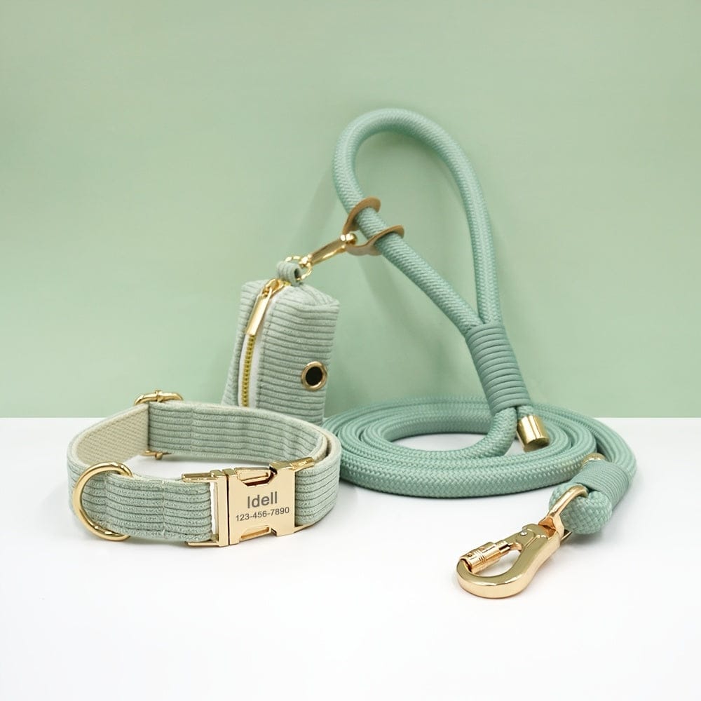 Personalized Corduroy Dog Walking Set