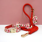 Personalized Cotton Dog Collar Leash Set