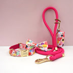 Personalized Cotton Dog Collar Leash Set