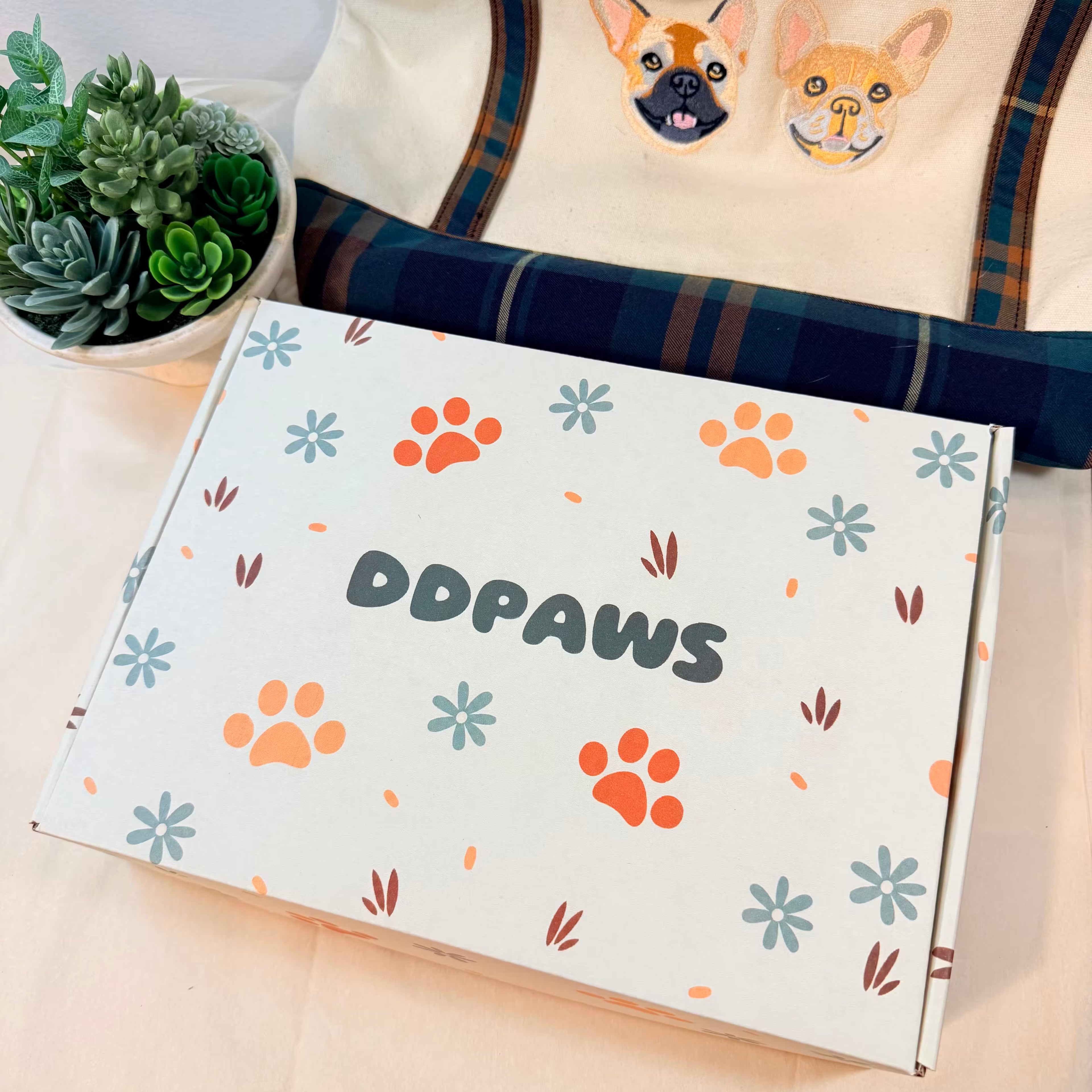Designed Blue Blossom Floral Dog Vest Set