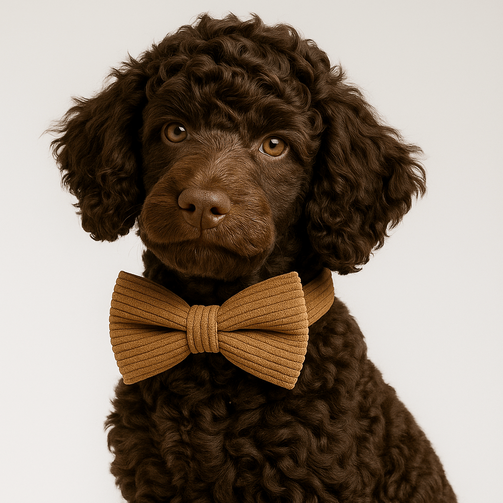 D&D Paws  Caramel Corduroy Dog Harness, Collar & Leash Set – Classic Elegance Collection