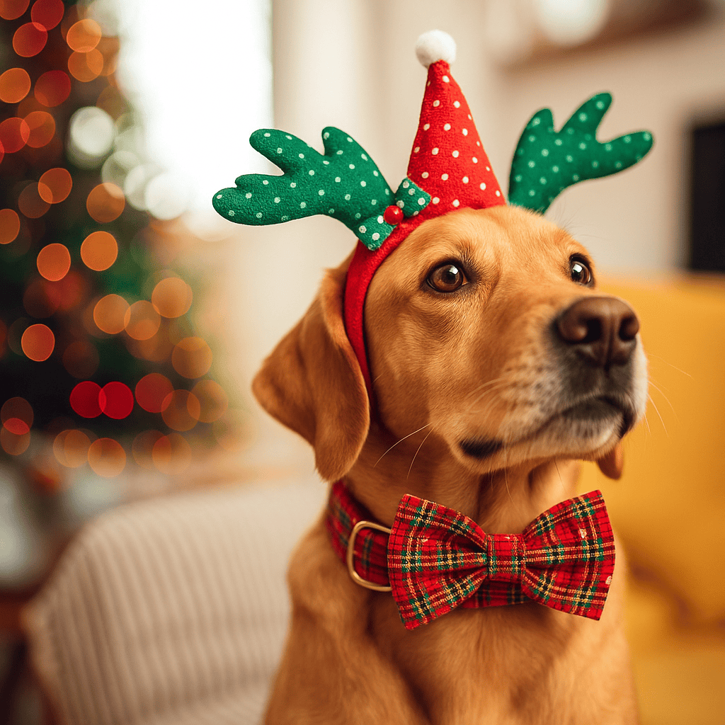 D&D Paws  Christmas Plaid Dog Harness, Collar & Leash Set – Classic Holiday Elegance