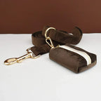 D&D Paws  Dark Brown Velvet Dog Harness, Collar & Leash Set – Modern Luxe Collection