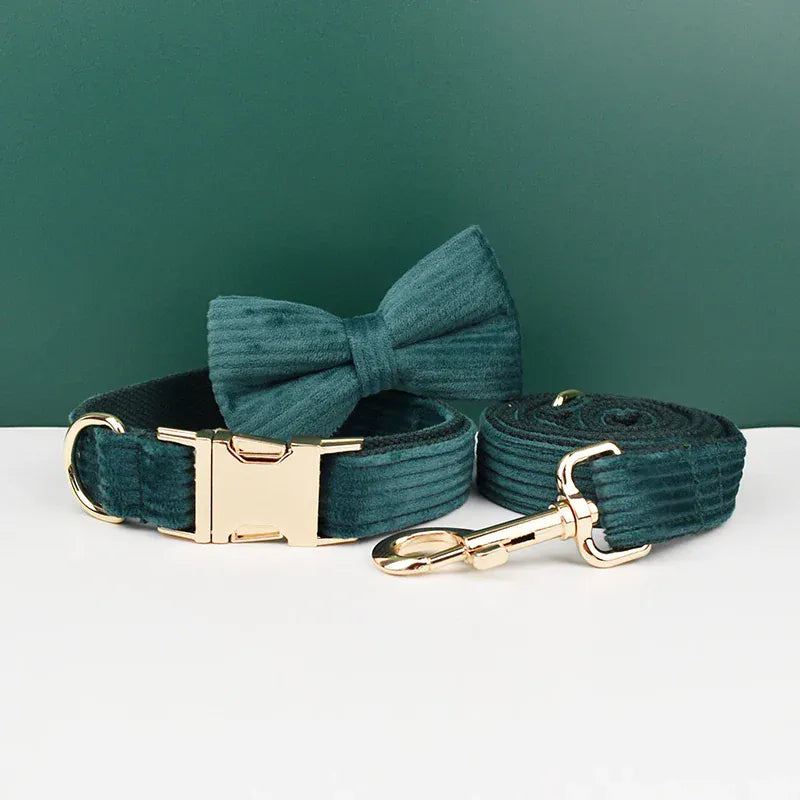 D&D Paws  Dark green Corduroy - Classic Elegance Set