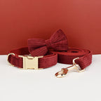 D&D Paws  Dark Red Corduroy - Classic Elegance Set