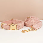 D&D Paws  Handmade Teddy Pink Dog Collar, Harness & Leash Set – Modern Luxe