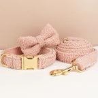 D&D Paws  Handmade Teddy Pink Dog Collar, Harness & Leash Set – Modern Luxe