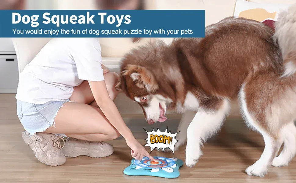 D&D Paws  IQ Training Dog Puzzle Toy – Interactive Treat Dispenser & Slow Feeder