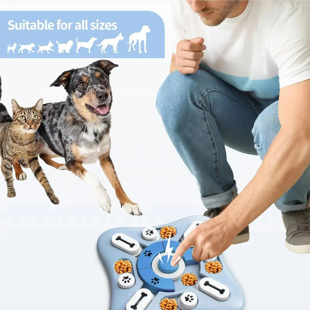 D&D Paws  IQ Training Dog Puzzle Toy – Interactive Treat Dispenser & Slow Feeder