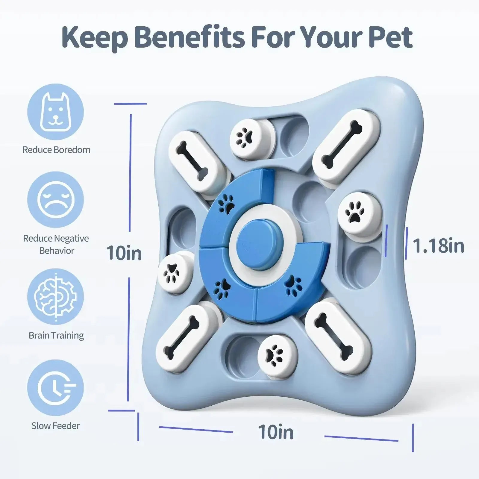 D&D Paws  IQ Training Dog Puzzle Toy – Interactive Treat Dispenser & Slow Feeder