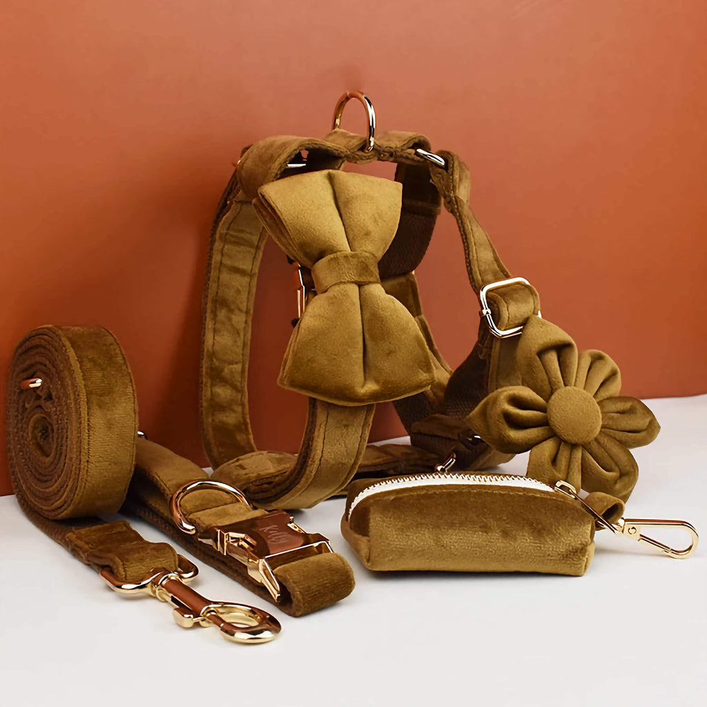 D&D Paws  Light Coffee Color Velvet - Modern Luxe Set