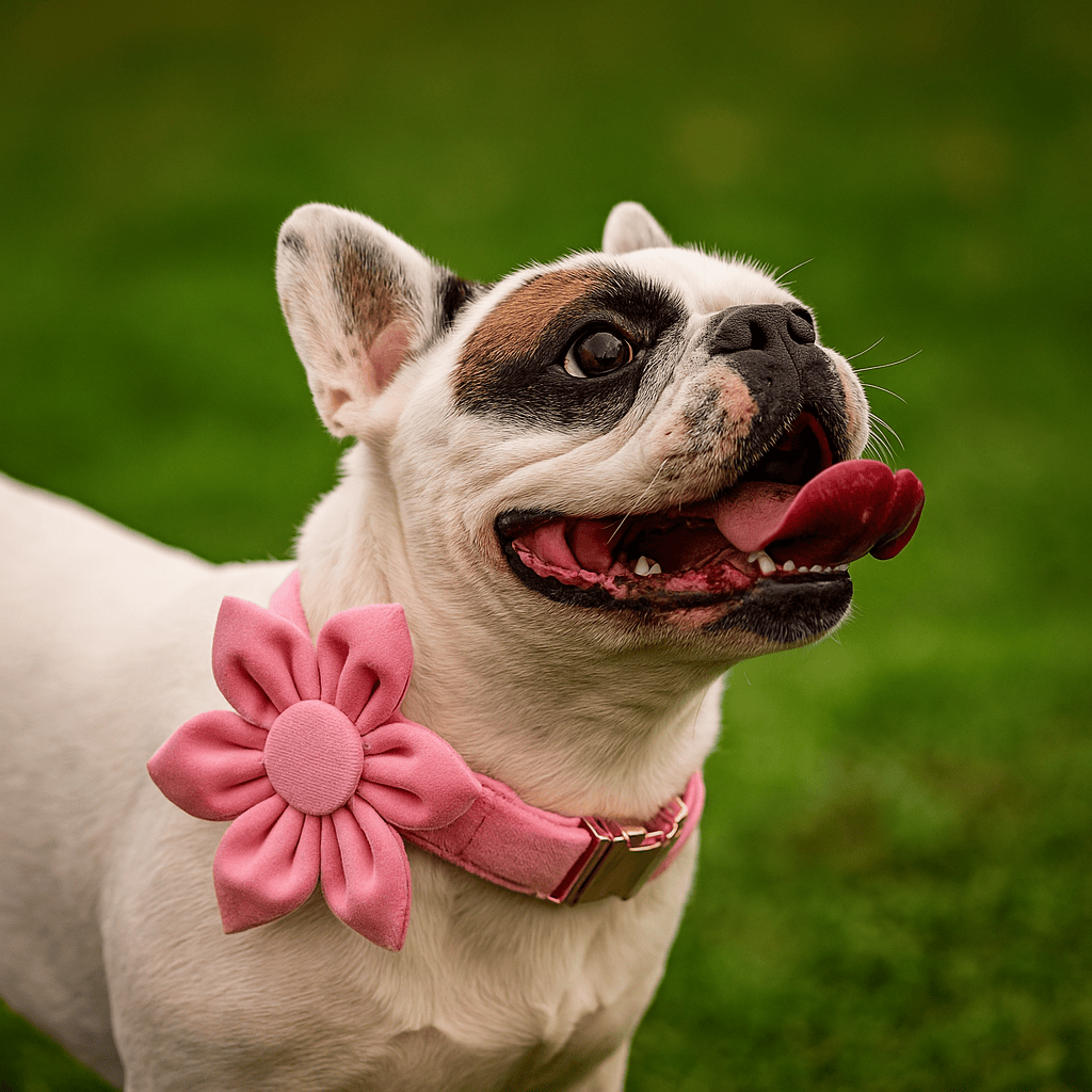 D&D Paws  Pink Velvet Dog Collar, Harness & Leash Set – Modern Luxe Personalized