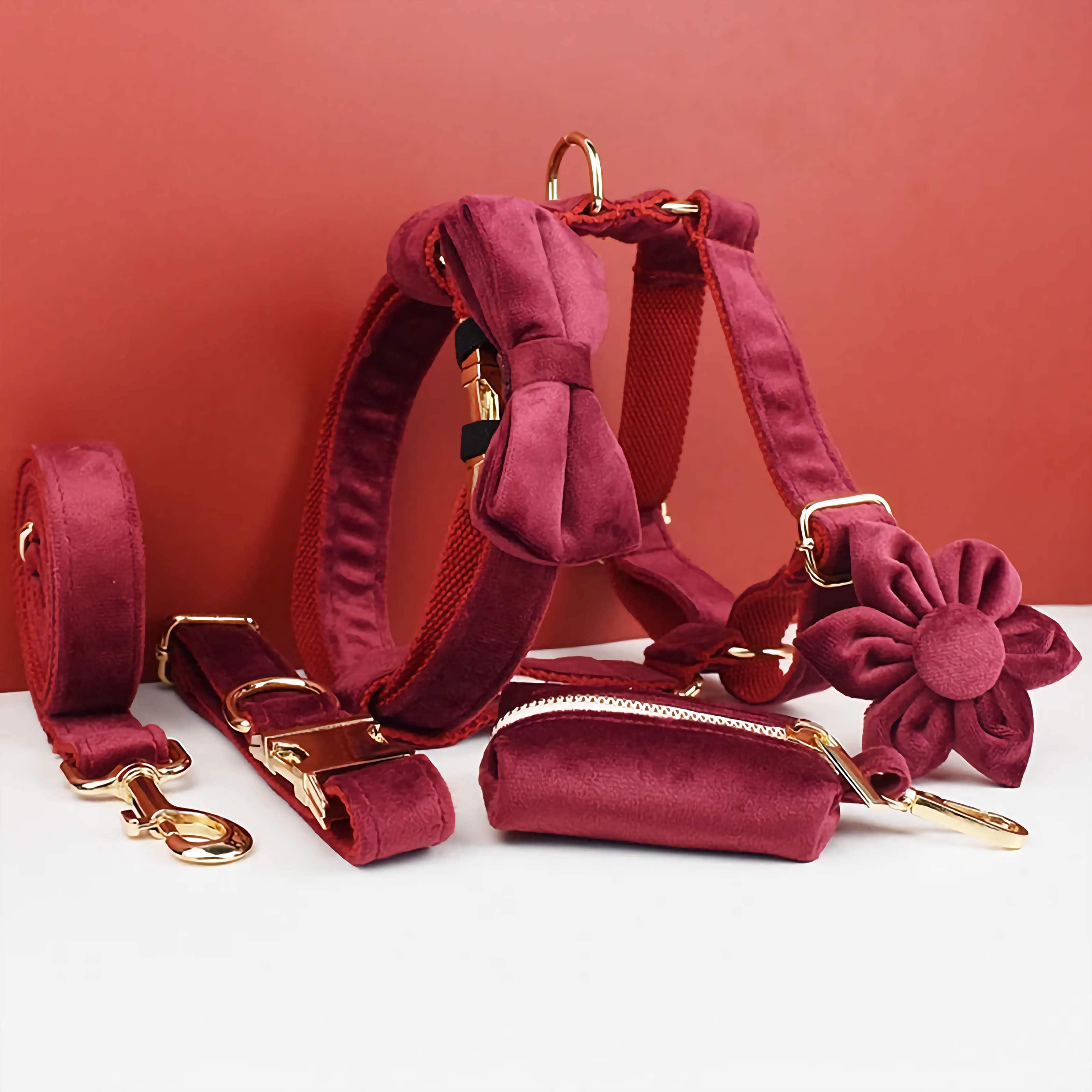 D&D Paws  Red Wine Velvet - Modern Luxe Set