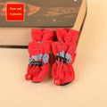 D&D Paws  Red / XS 4PCS Waterproof Dog Shoes – Anti-Slip Outdoor Boots for Small Dogs