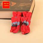 D&D Paws  Red / XS 4PCS Waterproof Dog Shoes – Anti-Slip Outdoor Boots for Small Dogs