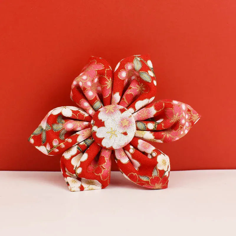 D&D Paws  Ruby Bloom Floral Dog Collar, Harness & Leash Set – Personalized