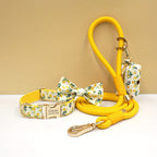Personalized Cotton Dog Collar Leash Set
