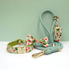 Personalized Cotton Dog Collar Leash Set