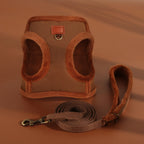 DDPaws  3 Layer Warm Dog Harness Leash Set Soft Padded Dog Harnesses Vest Winter Pet Puppy Walking Vest Lead for Small Medium Dogs Pug