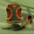 DDPaws  3 Layer Warm Dog Harness Leash Set Soft Padded Dog Harnesses Vest Winter Pet Puppy Walking Vest Lead for Small Medium Dogs Pug