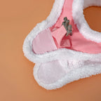 DDPaws  Cute Bowknot Dog Harness Leash Warm Winter Dog Harnesses Soft Fur Pet Vest With Walking Rope Adjustable for Small Medium Dogs