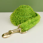 DDPaws  Leash / S Personalized Green Lace Floral Classic Set