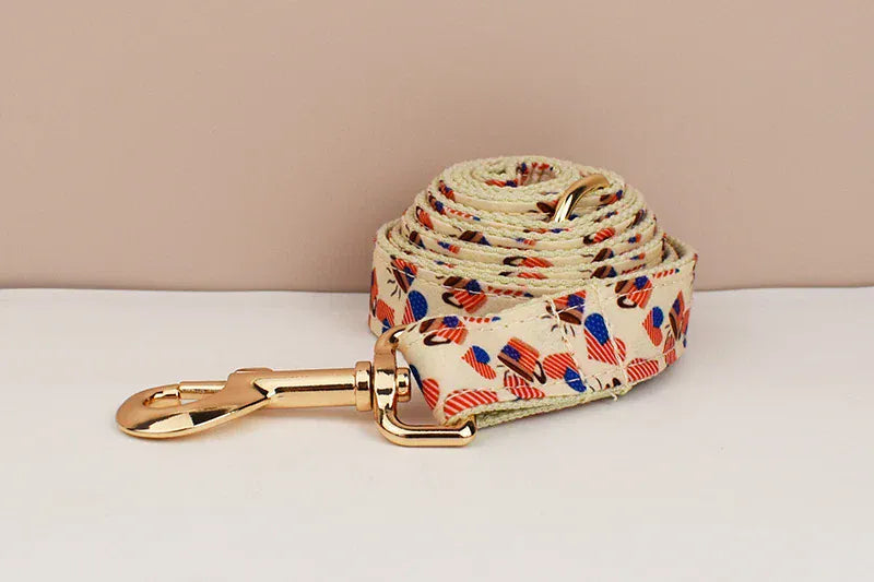 DDPaws  Personalized American Flag Luxury Classic Set