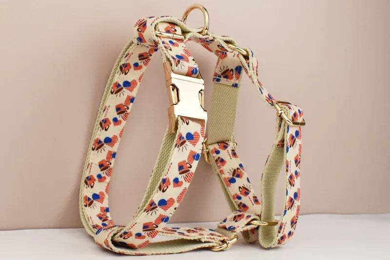 DDPaws  Personalized American Flag Luxury Classic Set