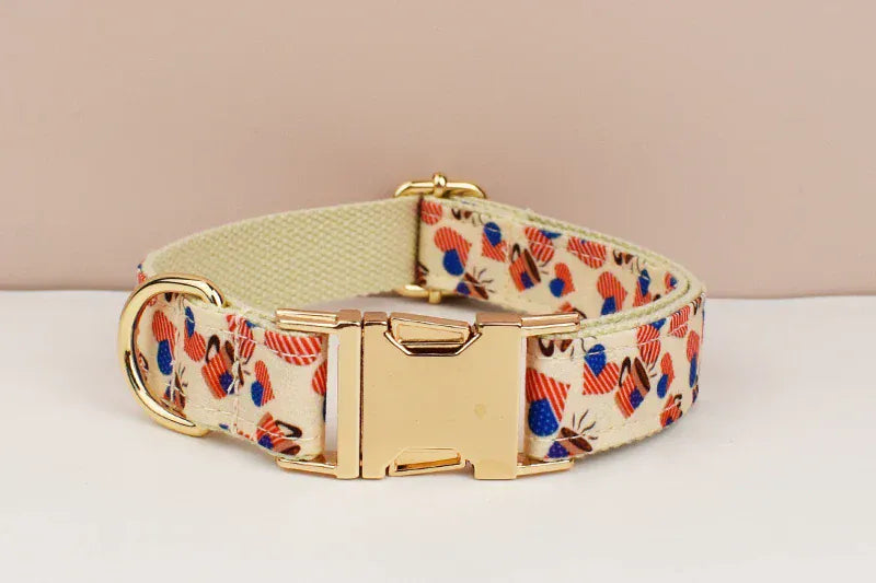 DDPaws  Personalized American Flag Luxury Classic Set