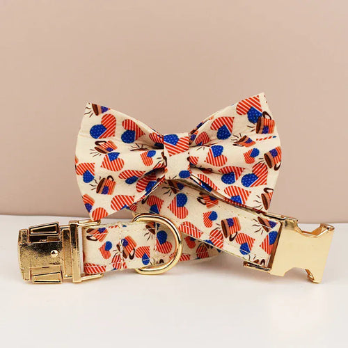 DDPaws  Personalized American Flag Luxury Classic Set