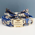 DDPaws  Personalized Blue Bloom Soft Cotton Floral Classic Set