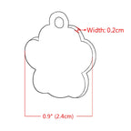 DDPaws  Personalized Dog Tags Engraved Cat Puppy Pet ID Name Collar Tag Pendant Pet Accessories Bone/Paw Glitter