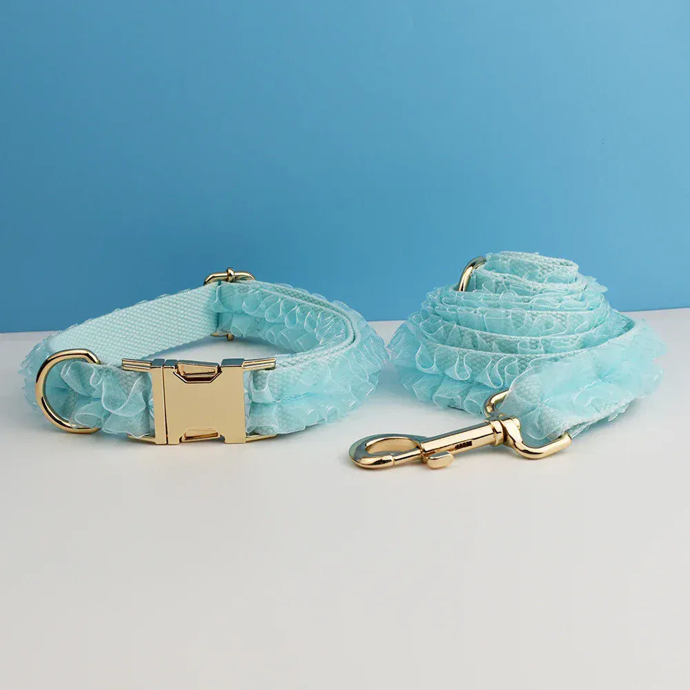 DDPaws  Personalized Light Green Lace Classic Set