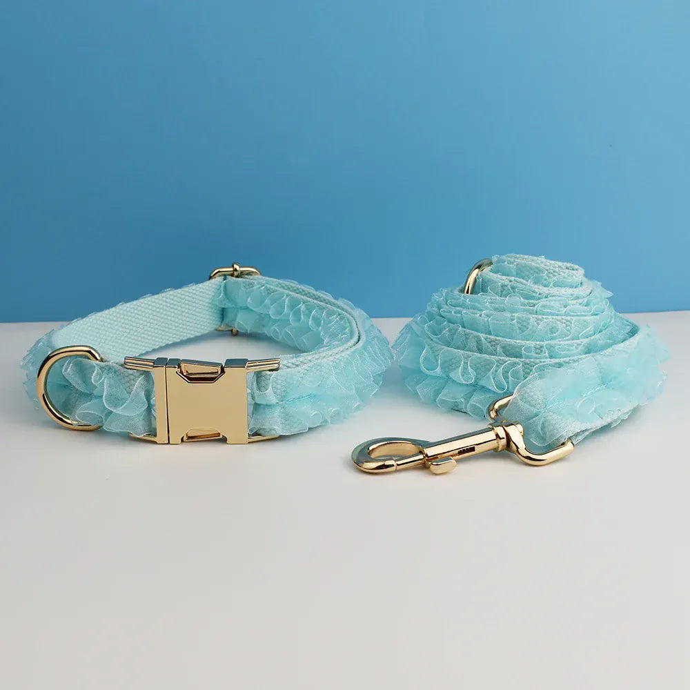 DDPaws  Personalized Light Green Lace Classic Set