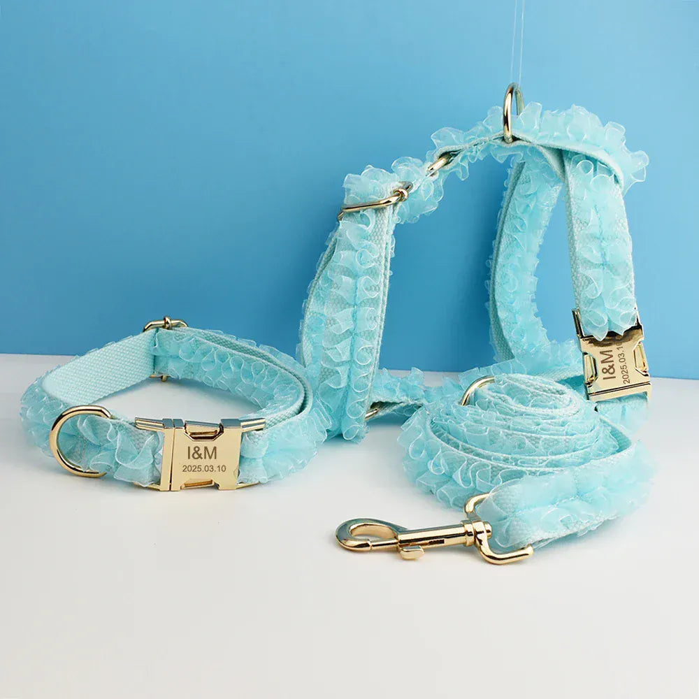 DDPaws  Personalized Light Green Lace Classic Set