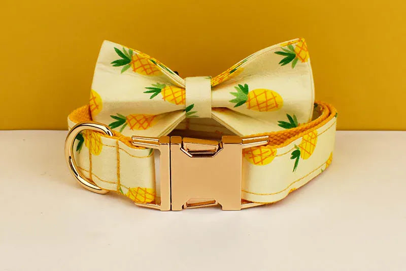 DDPaws  Personalized Pineapple Print Cotton Classic Set