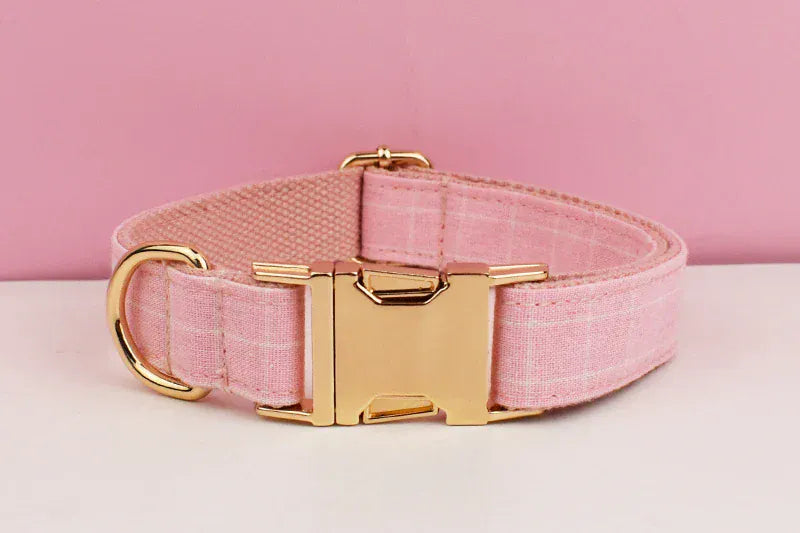 DDPaws  Personalized Pink Plaid Classic Set