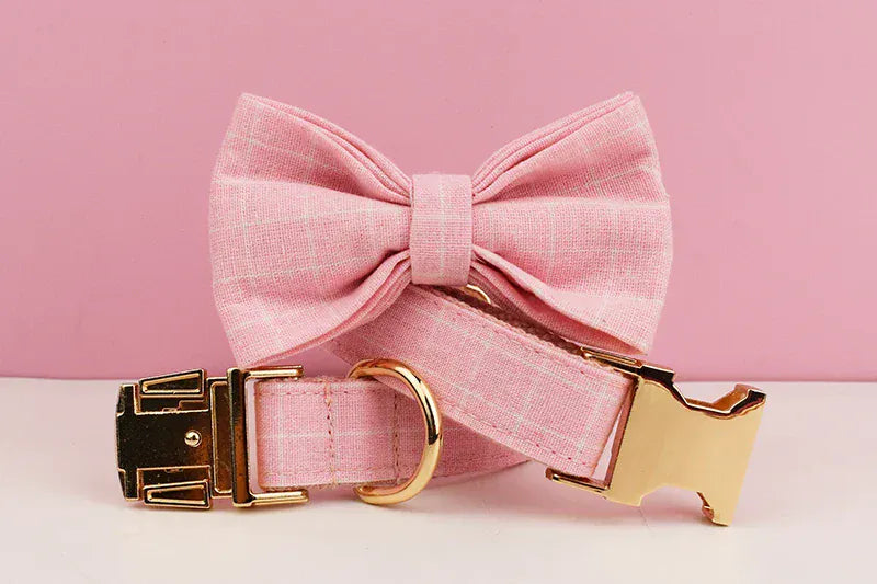 DDPaws  Personalized Pink Plaid Classic Set