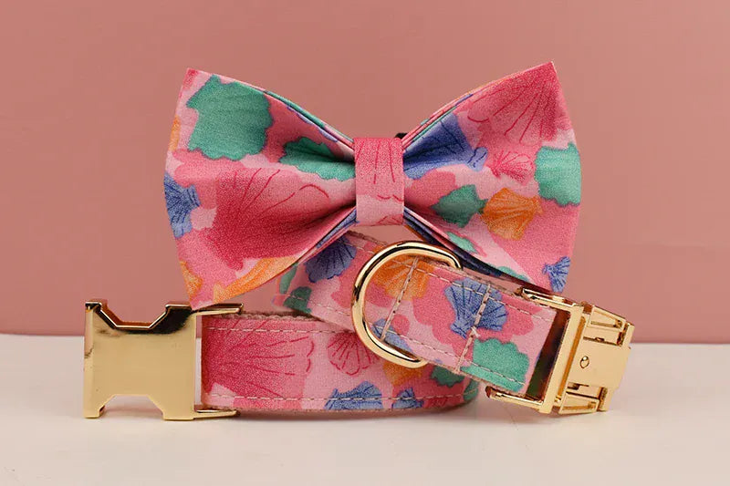 DDPaws  Personalized Pink Print Gold Classic Set