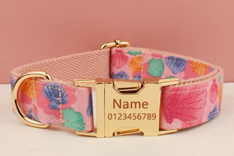 DDPaws  Personalized Pink Print Gold Classic Set