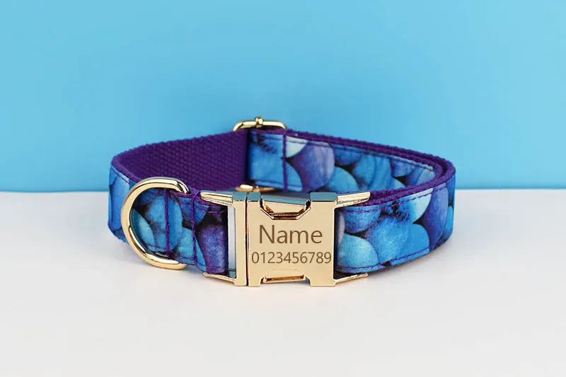 DDPaws  Personalized Purple Cotton Printed Classic Set