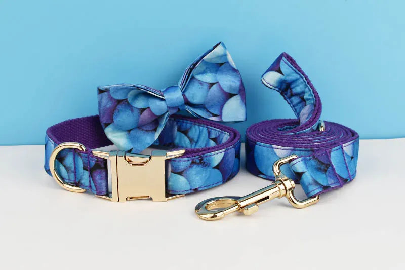 DDPaws  Personalized Purple Cotton Printed Classic Set